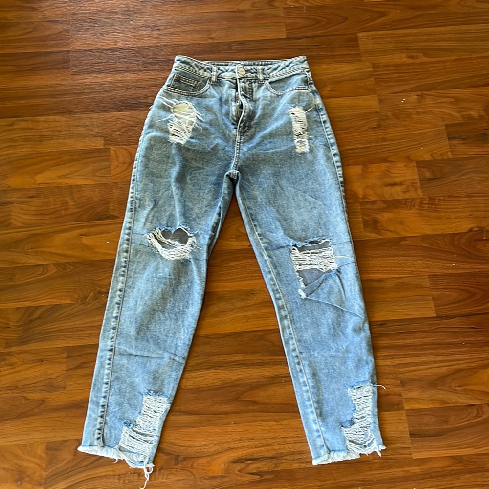 Studio F ripped high waisted jeans